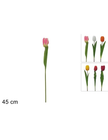 Artificial Tulip Stem Decorative 6 Assorted Colors DUE623787 Futurart | Futurartshop.com