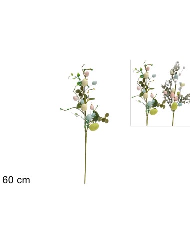 Easter Decorative Stem 60cm with Eggs 2 Assorted DUE328485 Futurart | Futurartshop.com