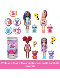 Barbie Chelsea Pop Reveal Bubble Tea Bambola Profumata 5 Sorprese DINHRK63 Mattel | Futurartshop.com