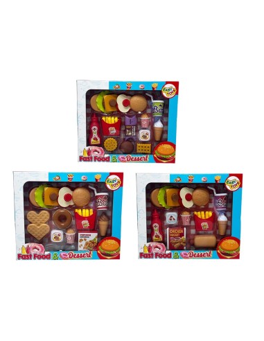 Set Fast Food e Dessert Giocattolo 3 Modelli EAS18140 Easy Toys | Futurartshop.com