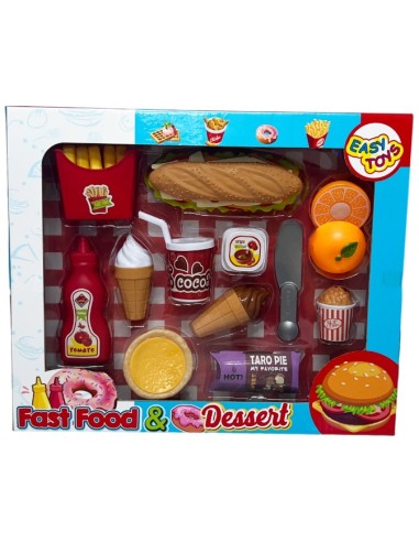 Set Fast Food e Dessert Giocattolo 2 Modelli Ass EAS18139 Easy Toys | Futurartshop.com