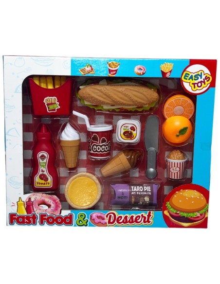 Set Fast Food e Dessert Giocattolo 2 Modelli Ass EAS18139 Easy Toys | Futurartshop.com