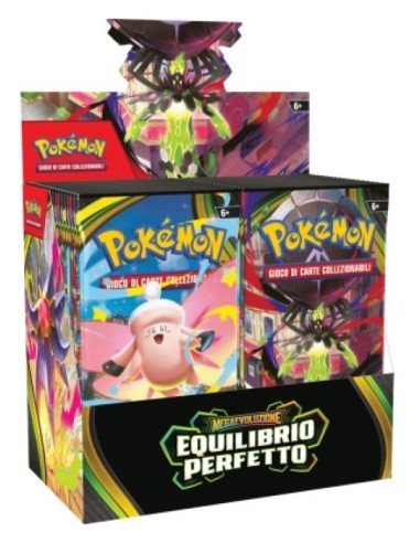 Pokémon TCG Mega Evolution Perfect Balance Booster Box 36 Packs Italian GAMPK10380 The Pokémon Company | Futurartshop.com