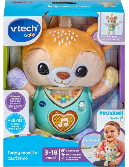Teddy Orsetto Canterino Interattivo con Luci e Suoni VIT568307 Vtech | Futurartshop.com