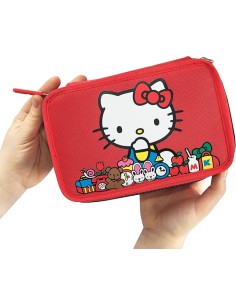 Astuccio 3 Zip Hello Kitty Rosso PAN75560 Panini | Futurartshop.com 2