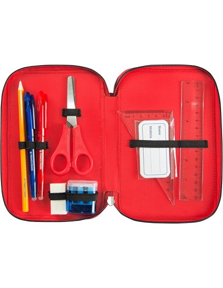 Astuccio 3 Zip Hello Kitty Rosso PAN75560 Panini | Futurartshop.com