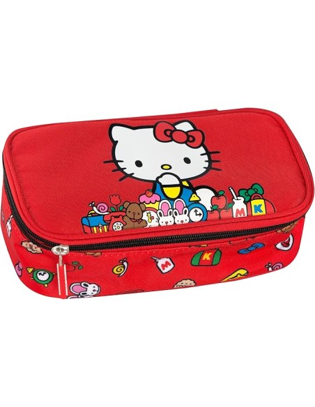 Hello Kitty Large Oval Pencil Case Red PAN75561 Panini | Futurartshop.com