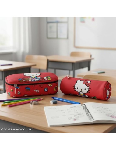 Hello Kitty Large Oval Pencil Case Red PAN75561 Panini | Futurartshop.com