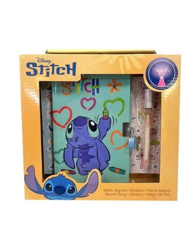 Stitch Secret Diary for Girls with Stickers and Magic Pen CORD13777MC Coriex | Futurartshop.com