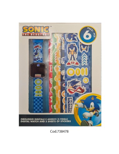 Sonic Set Orologio con Stickers Bambino CORS13147MC Coriex | Futurartshop.com