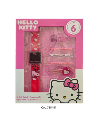Hello Kitty Set Orologio Digitale con Accessori Capelli Bambina CORH13149MC Coriex | Futurartshop.com