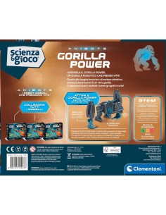 Gorilla Power Buildable Robot STEM Kit 8+ CLE19453 Clementoni | Futurartshop.com 2