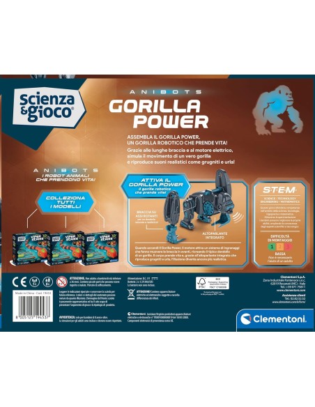 Gorilla Power Robot da Costruire 8+ STEM CLE19453 Clementoni | Futurartshop.com