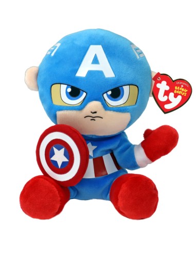 Marvel Captain America Plush 20 cm Floppy Soft Toy CRAT44002 Ty | Futurartshop.com