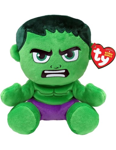 Marvel Peluche Hulk 20 cm Floppy Supereroe CRAT44004 Ty | Futurartshop.com