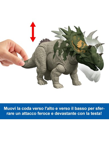 Jurassic World Spiclypeus Wild Roar Dinosaur Toy GEBJGB89 Mattel | Futurartshop.com