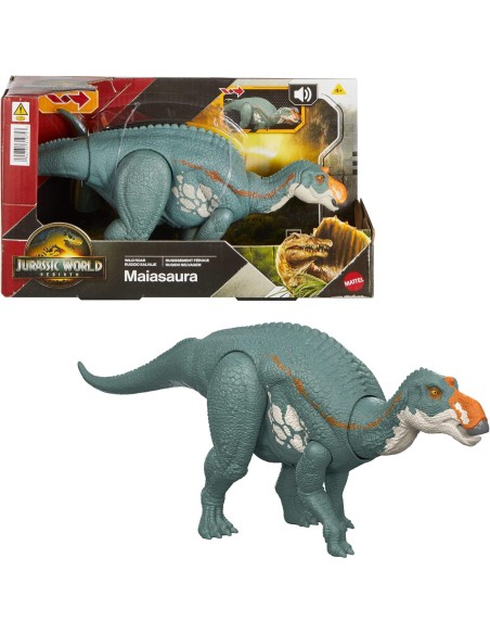 Jurassic World Maiasaura Wild Roar Dinosaur Toy GEBJGC82 Mattel | Futurartshop.com