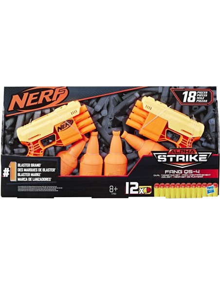 NERF Alpha Strike Fang QS Blaster with 4 Darts GEBE7563 Hasbro | Futurartshop.com