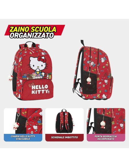Zaino Scuola Hello Kitty Organizzato 31 Litri 32x43 cm PAN75556 Panini | Futurartshop.com
