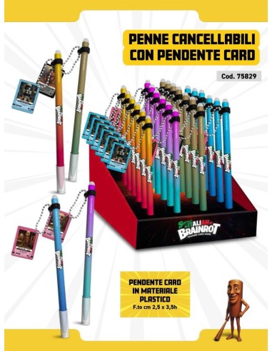 Penna Gel Cancellabile con Pendente Skifidol Italian Brainrot PAN75829 Panini | Futurartshop.com
