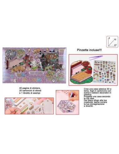 Box Sticker 3D Kawaii Scenery TnT – 2 Modelli Assortiti TOY92147 Toys Garden | Futurartshop.com