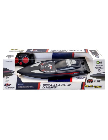 Radio Controlled Carabinieri Boat 2.4 GHz – RC Toy for Kids RET1488 Re.El Toys | Futurartshop.com