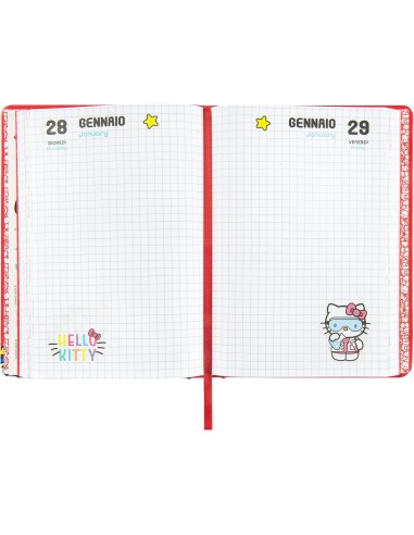 Diario 12 Mesi Hello Kitty Rosso Agenda Scuola 2026-27 PAN76189RD Panini | Futurartshop.com