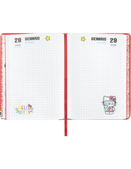 Hello Kitty 12-Month Diary Red School Planner 2026-27 PAN76189RD Panini | Futurartshop.com