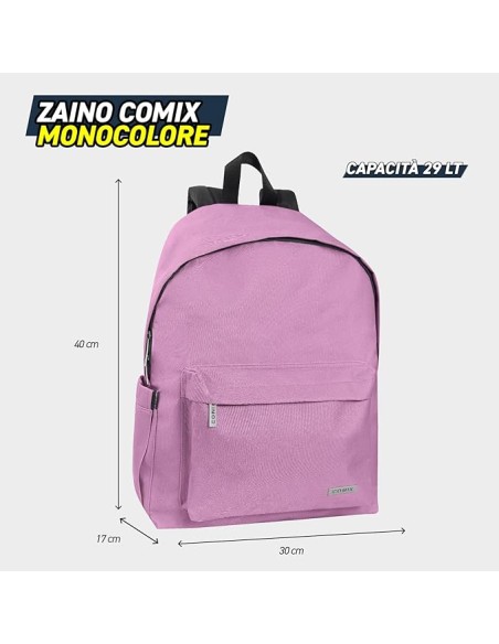 Zaino Americano Comix Mauve Monocolore Scuola PAN73811MA Panini | Futurartshop.com