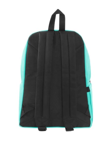 Comix Flat Backpack Aquamarine Solid Color School Bag