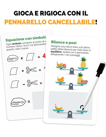 Ludic Cards LogiX – Carte Sfida Riutilizzabili Gioco di Logica HEAIT62753 Headu | Futurartshop.com