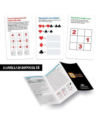 Ludic Cards LogiX – Carte Sfida Riutilizzabili Gioco di Logica HEAIT62753 Headu | Futurartshop.com