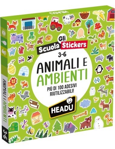 Stickers Scuola Animali e Ambiente – Adesivi Bambini HEAIT62616 Headu | Futurartshop.com