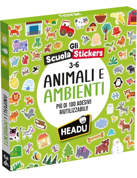 School Stickers Animals & Environment – Kids HEAIT62616 Headu | Futurartshop.com