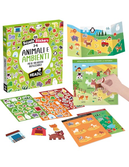 School Stickers Animals & Environment – Kids HEAIT62616 Headu | Futurartshop.com