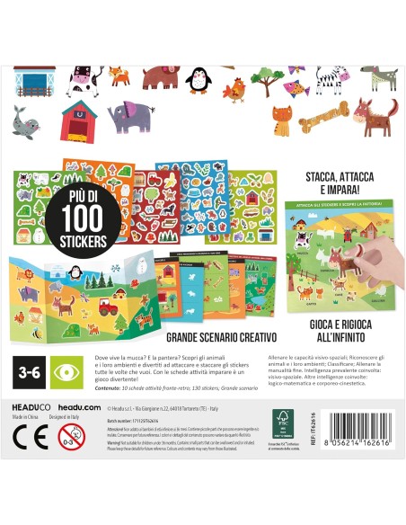 School Stickers Animals & Environment – Kids HEAIT62616 Headu | Futurartshop.com