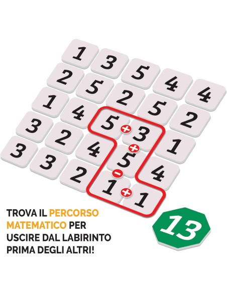 Ludic Labirinto dei Numeri – Gioco di Calcolo e Velocità Mentale HEAIT63736 Headu | Futurartshop.com