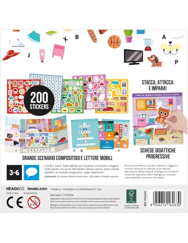 Stickers Scuola Le Mie Prime Parole – Adesivi Bambini HEAIT62630 Headu | Futurartshop.com