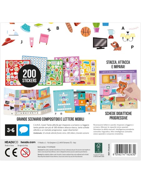 Stickers Scuola Le Mie Prime Parole – Adesivi Bambini HEAIT62630 Headu | Futurartshop.com