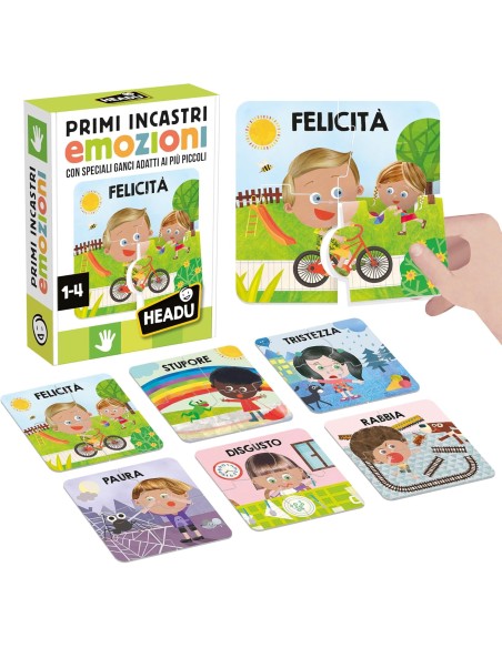 Primi Incastri Emozioni – Puzzle Bambini 1-4 Anni HEAIT60933 Headu | Futurartshop.com