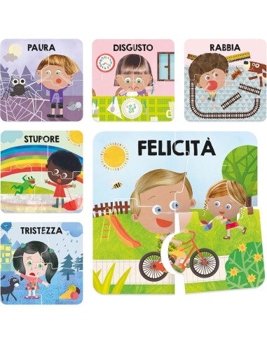 Primi Incastri Emozioni – Puzzle Bambini 1-4 Anni HEAIT60933 Headu | Futurartshop.com