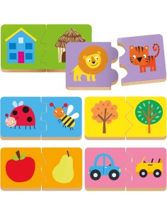 Wooden Games Chi Somiglia – Gioco Associazione 2-5 Anni HEAIT60926 Headu | Futurartshop.com 2