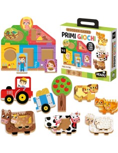 Wooden Games Primi Giochi in Legno - Gioco Educativo HEAIT61978 Headu | Futurartshop.com 2