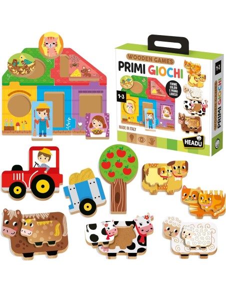 Wooden Games Primi Giochi in Legno - Gioco Educativo HEAIT61978 Headu | Futurartshop.com