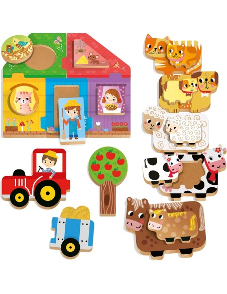 Wooden Games Primi Giochi in Legno - Gioco Educativo HEAIT61978 Headu | Futurartshop.com