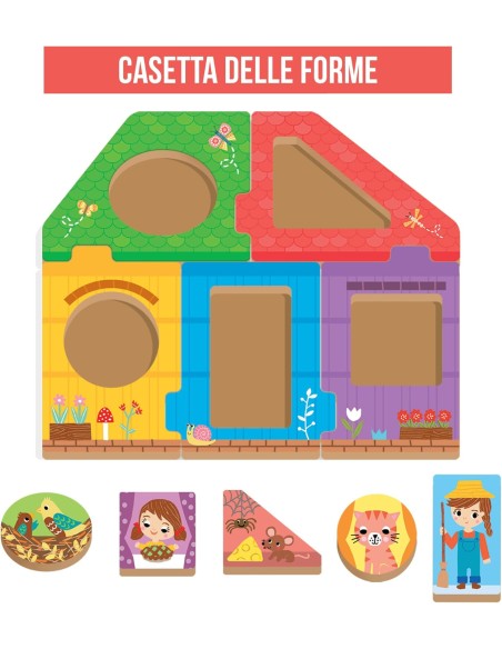 Wooden Games Primi Giochi in Legno - Gioco Educativo HEAIT61978 Headu | Futurartshop.com