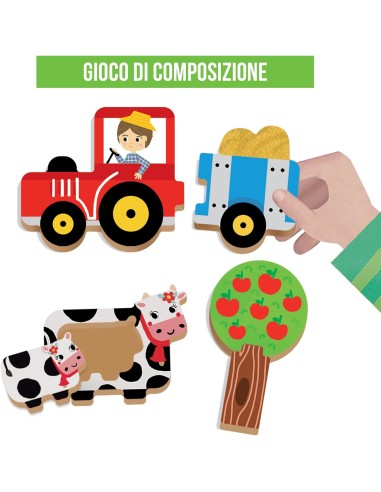 Wooden Games Primi Giochi in Legno - Gioco Educativo HEAIT61978 Headu | Futurartshop.com