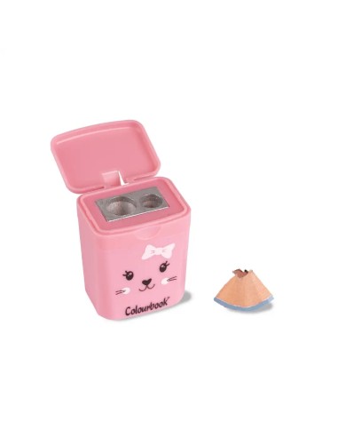 Metal Pencil Sharpener with Eraser 2 Holes Container LAGCOL26021 Colourbook | Futurartshop.com