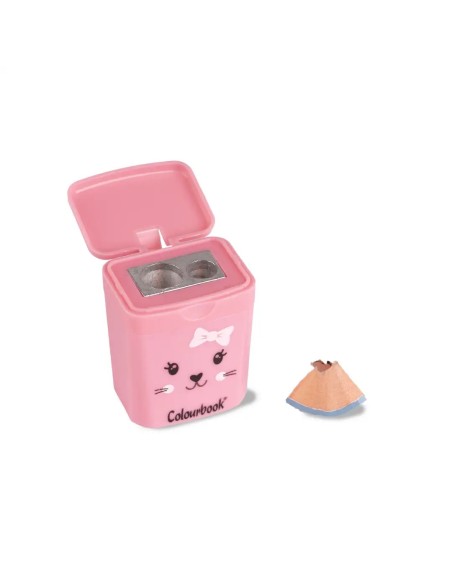 Metal Pencil Sharpener with Eraser 2 Holes Container LAGCOL26021 Colourbook | Futurartshop.com