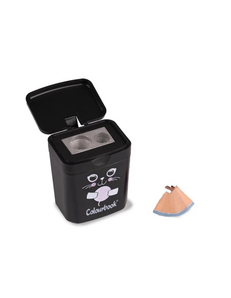 Metal Pencil Sharpener with Eraser 2 Holes Container LAGCOL26021 Colourbook | Futurartshop.com